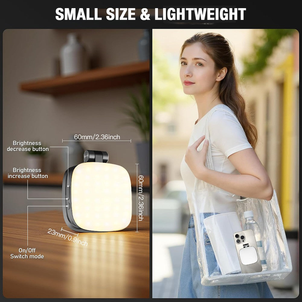 ✨ Magnetic Selfie Light (Magsafe) – LED Phone Light + Mirror | Luz Selfie Magnética 💡📱