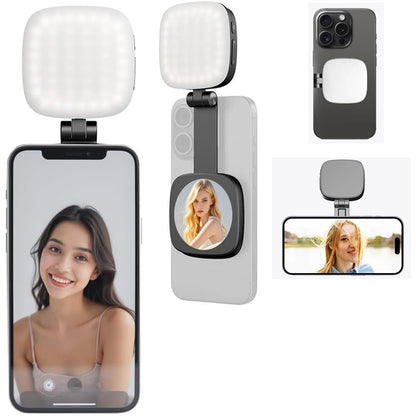 ✨ Magnetic Selfie Light (Magsafe) – LED Phone Light + Mirror | Luz Selfie Magnética 💡📱
