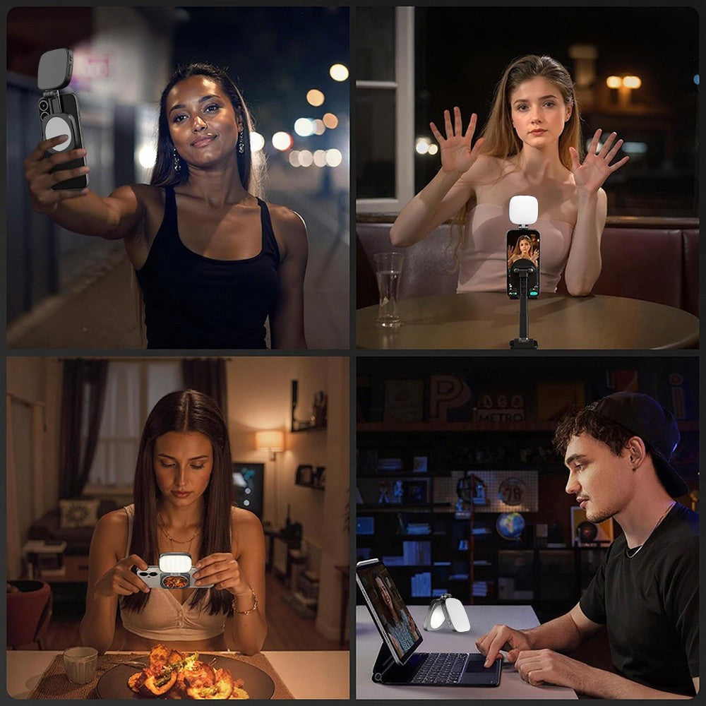 ✨ Magnetic Selfie Light (Magsafe) – LED Phone Light + Mirror | Luz Selfie Magnética 💡📱