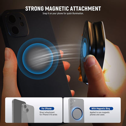 ✨ Magnetic Selfie Light (Magsafe) – LED Phone Light + Mirror | Luz Selfie Magnética 💡📱