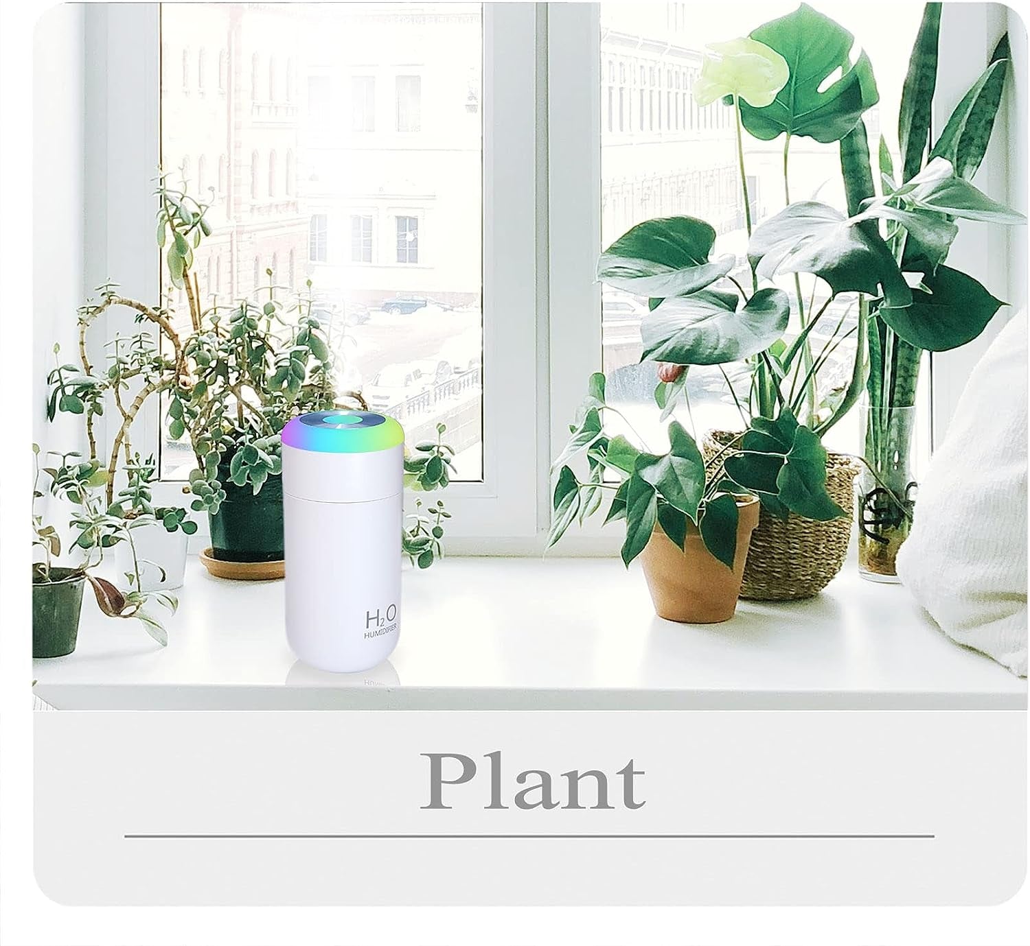 H2O™ Mini Humidifier – 350ml Cool Mist | Night Light & Portable Desk Diffuser 🌙✨